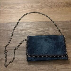 Urban Expressions Denim Blue Chain Clutch